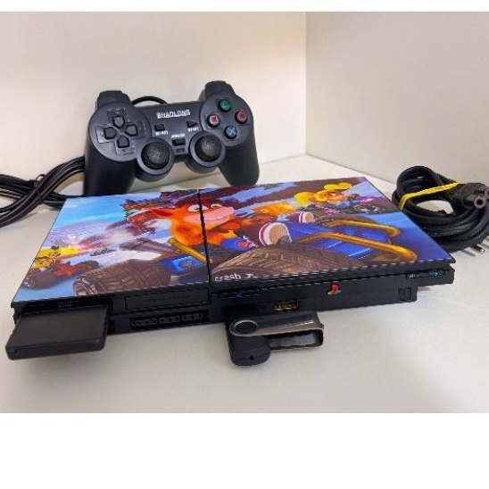 PLAYSTATION 2 COM SISTEMA OPL INSTALADO - 28 JOGOS NA MEMORIA