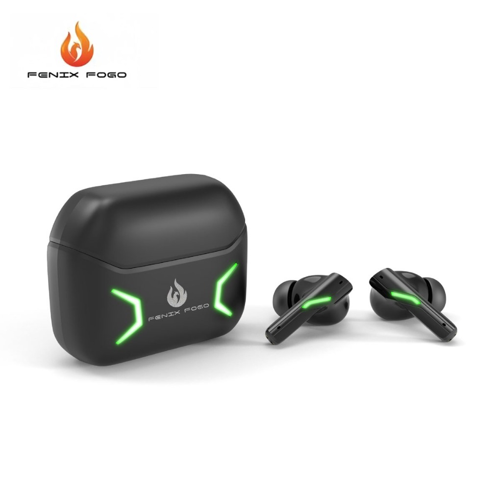 FENIX FOGO Fone de Ouvido Sem fio Gamer Bluetooth 5.3 com Microphone e Luz Redução de Ruído LED