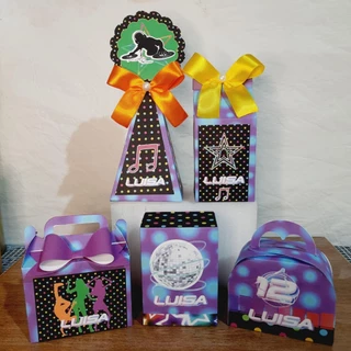Kit Caixa Personalizados Festa Neon - Caixinhas para Festa - Mimos - Lembrancinha- Aniversário
