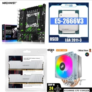 Kit Xeon E5 2666 V3 + Placa Mãe PR9 + 2x8gb (16gb) 2133mhz + Air Cooler Ice400se