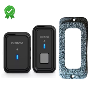 Campainha Eletrônica Sem Fio Intelbras Cib 101 + Protetor Antivandalismo Ideal de Metal para CIB 101