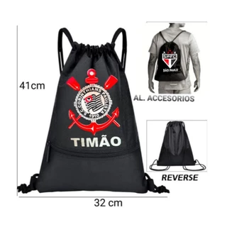 Mochila Bolsa Saco Esportivo Com Cordão em  Nylon unissex Futebol Esporte E Academia Treino impermeável em Oferta na Shopee