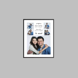 Quadro Decorativo Personalizado com sua Foto do Dia dos Pais um Luxo para presente