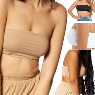 Kit 2 Top Tomara Que Caia Cotton Sutiã Faixa Cropeed