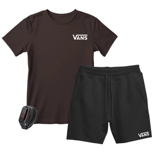 Kit Camiseta e Short Bermuda Vans Lançamento Várias Cores + Brinde