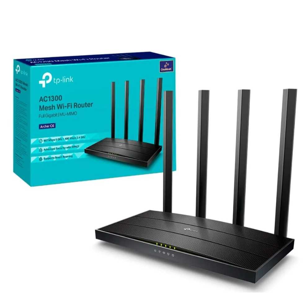Roteador Wireless Gigabit Ac1300 Archer C6 V4 Preto Tp-link 110v/220v