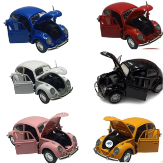 Fusca De Ferro Fusquinha Abre Porta Capô Fricção Miniatura