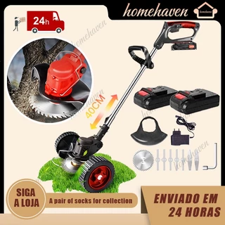 Aparador De Grama A Bateria Roçadeira Elétrica 21v 1580w Cortador de Grama