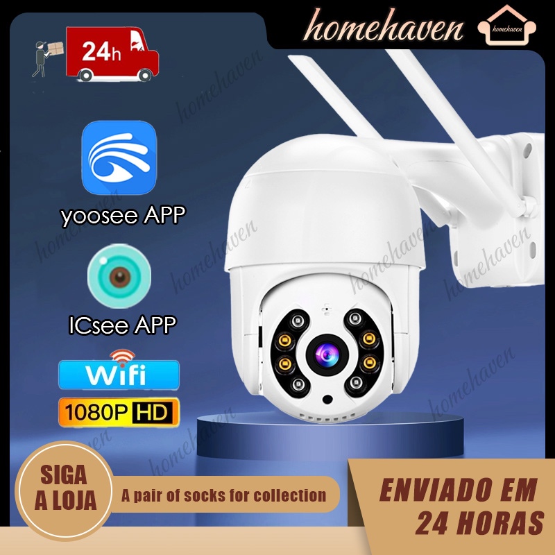 Câmera à prova d'água WiFI IP Câmera de segurança externa - Yoosee/iCsee A8 Áudio IR sem fio