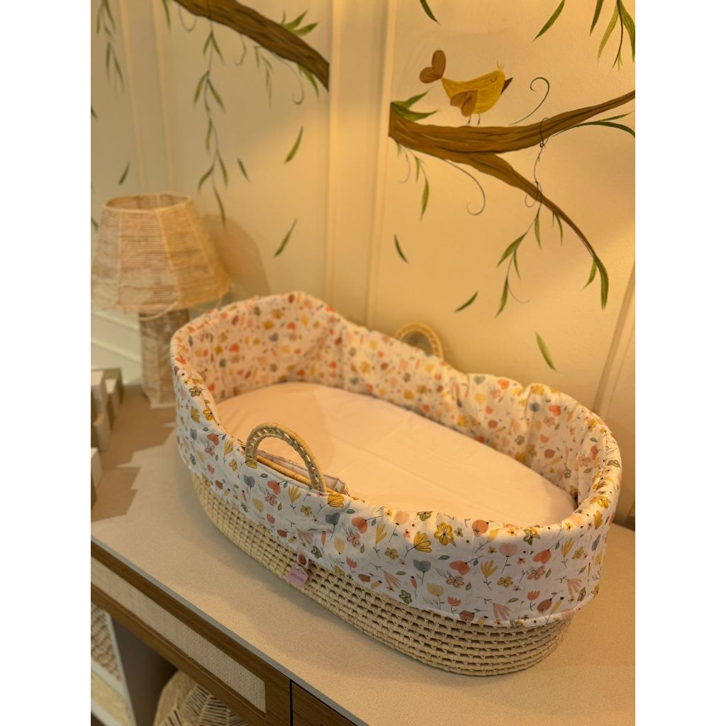 Berço Moisés em Palha Natural Completo SEM SUPORTE DE MADEIRA
