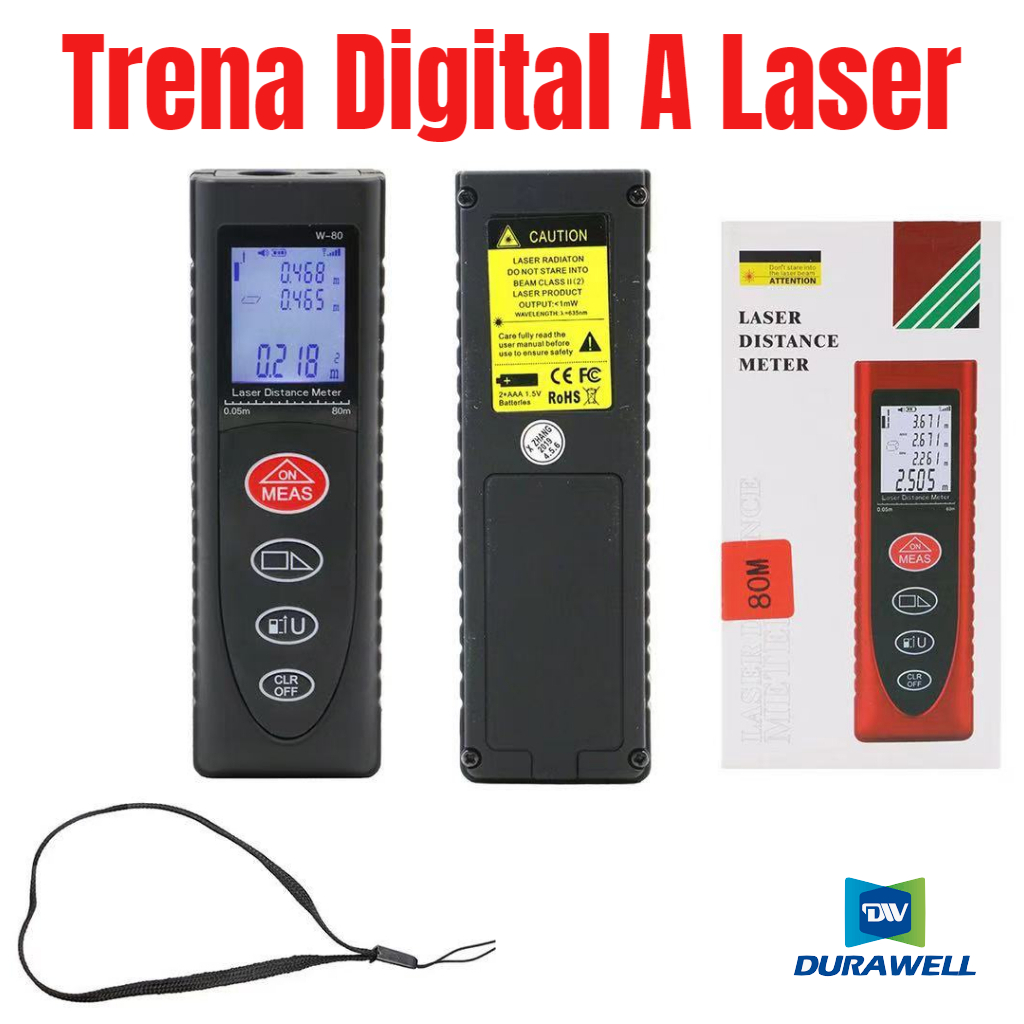 Trena Digital A Laser Até 80m - Medidor De Distância