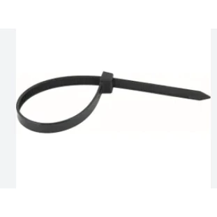 Abraçadeira de nylon preta 9 mm x 28 cm com 100 peças
