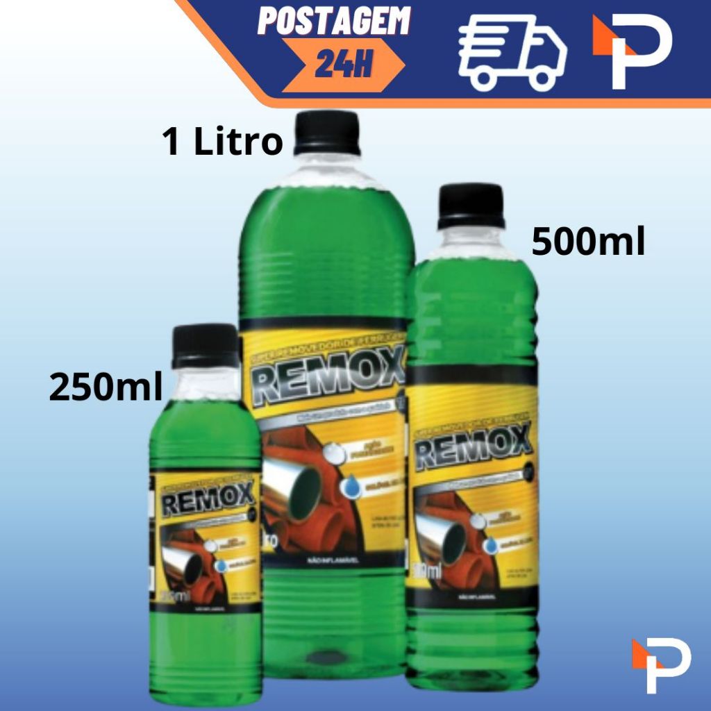 Removedor Tira Ferrugem Profissional Remox 250ML 500ML 1L (escapamentos, portões, grades, peças e etc) TF7