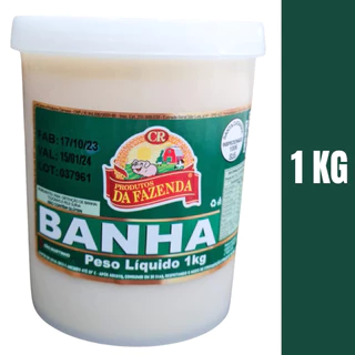 Banha de Porco Gordura Suína Natural Sem Conservantes 1KG