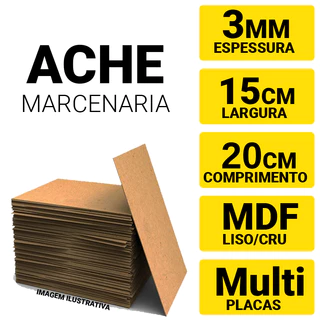 Placa Quadro Chapa Mdf Cru 3mm A5 15x20 Artesanato 50, 100, 150, 200 e 250 Unidades