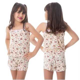 Kit 5 Pijamas Infantil Baby Doll Estampado com Short Roupa de Dormir em Oferta na Shopee