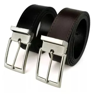 Kit 2 cinto social dupla face qualidade premium 120cm