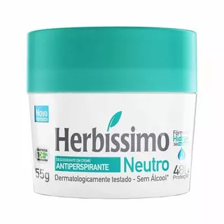 Desodorante Creme Antitranspirante Herbíssimo Neutro - Dana - 55g