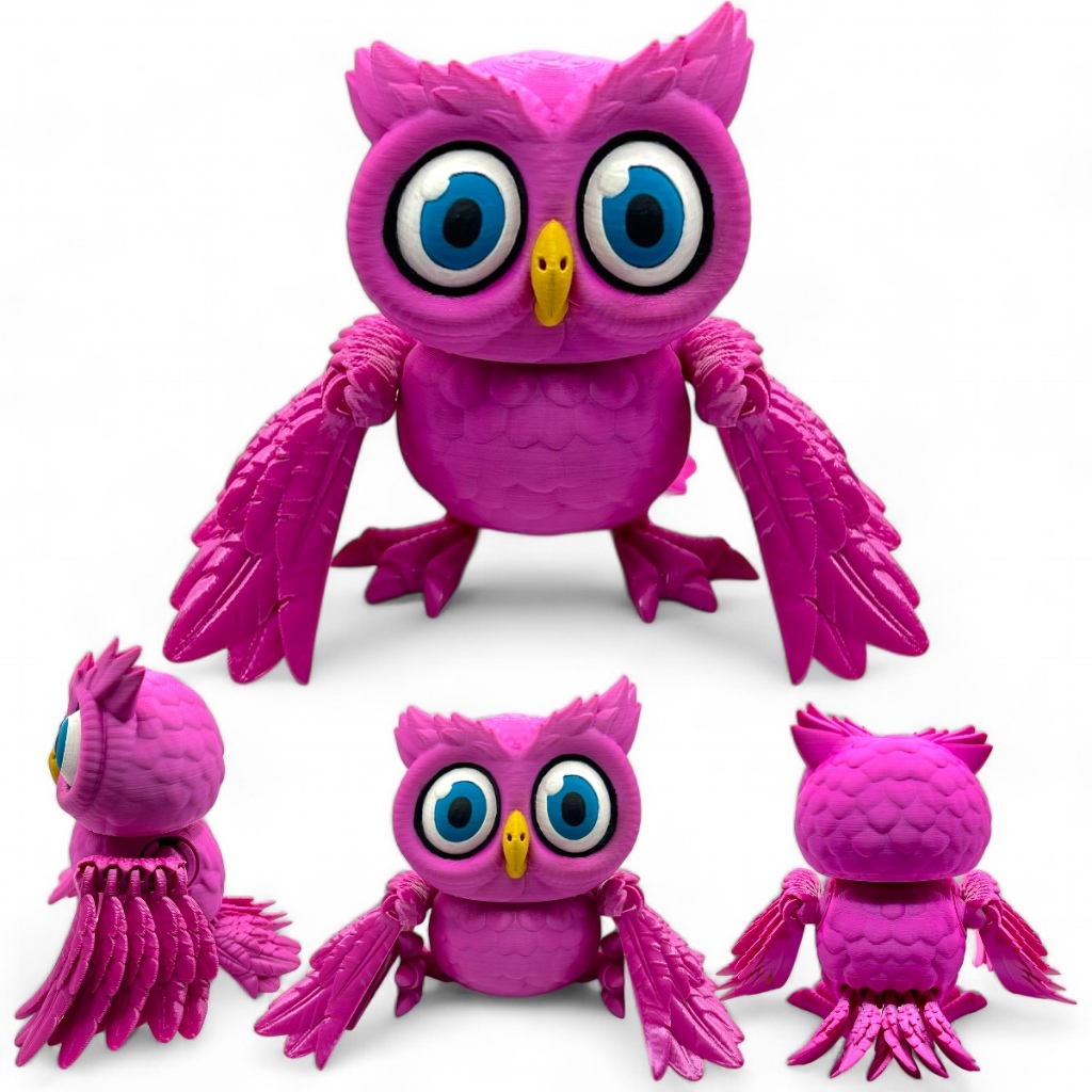 Coruja Articulada Pássaro Simulação Animais Corunjas Brinquedo Fidget ...