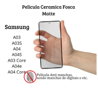 Película Fosca Cerâmica Flexível 9D Hidrogel Samsung Galaxy A03 / A03S / A04 / A04S / A03 CORE / A04E / A04 Core