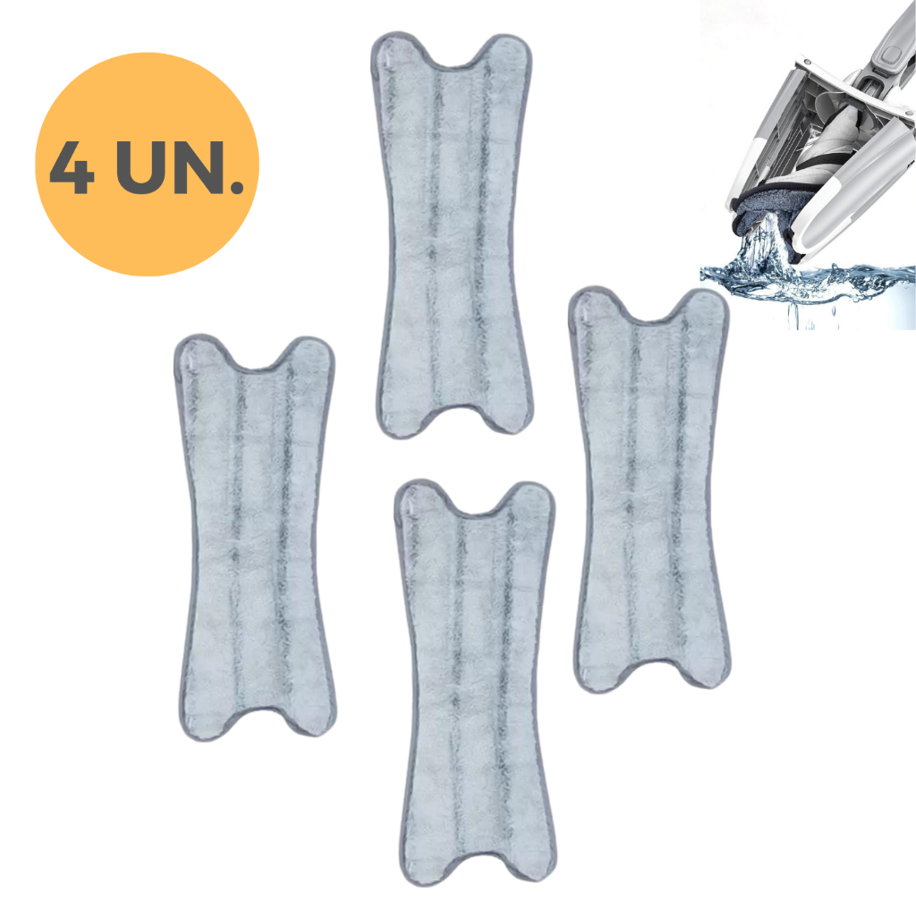 Kit Com 4 Refil XMOP Mop X Twist XMOP Giratório Rodo Lava E Seca Com ...