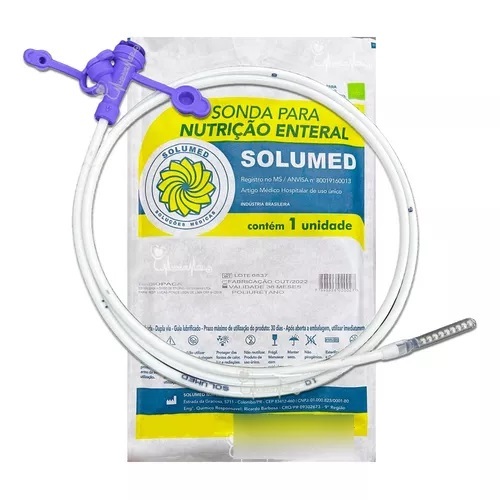 Sonda de Nutrição Enteral com fio guia nº 12 - 120 cm SOLUMED | Shopee ...