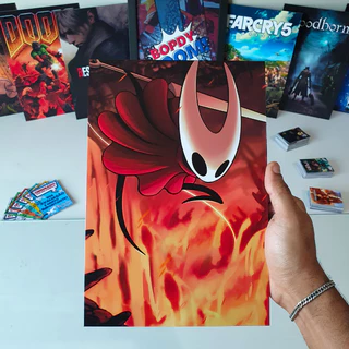 Hollow Knight Placa decorativa mdf quadro decoração parede presente Jogos / Games / Setup Gamer
