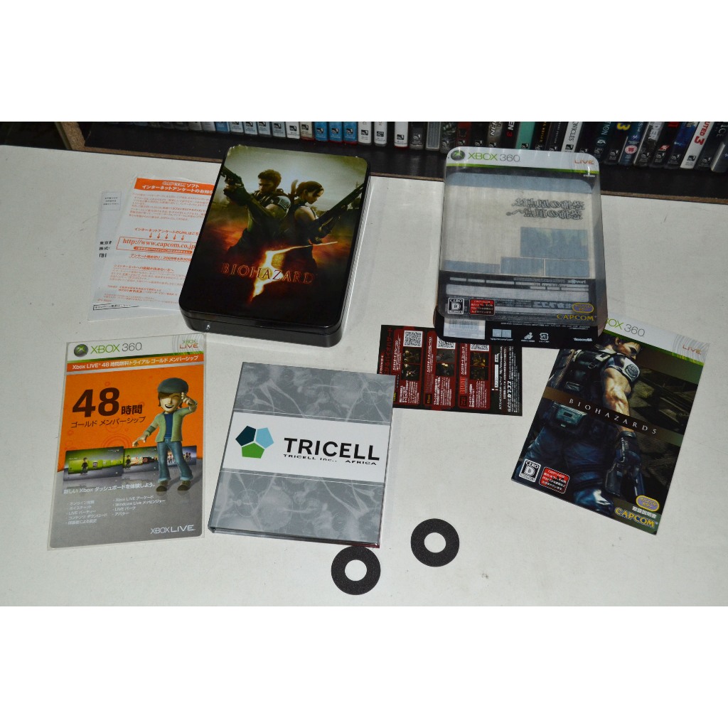 Jogo Biohazard 5 Resident Evil 5 Steel Box Deluxe Xbox 360 Midia FIsica