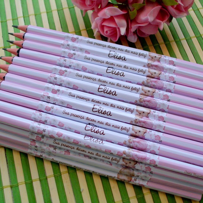 20 unidades de lápis personalizados (LEMBRANCINHA PARA VÁRIAS OCASIÕES ...