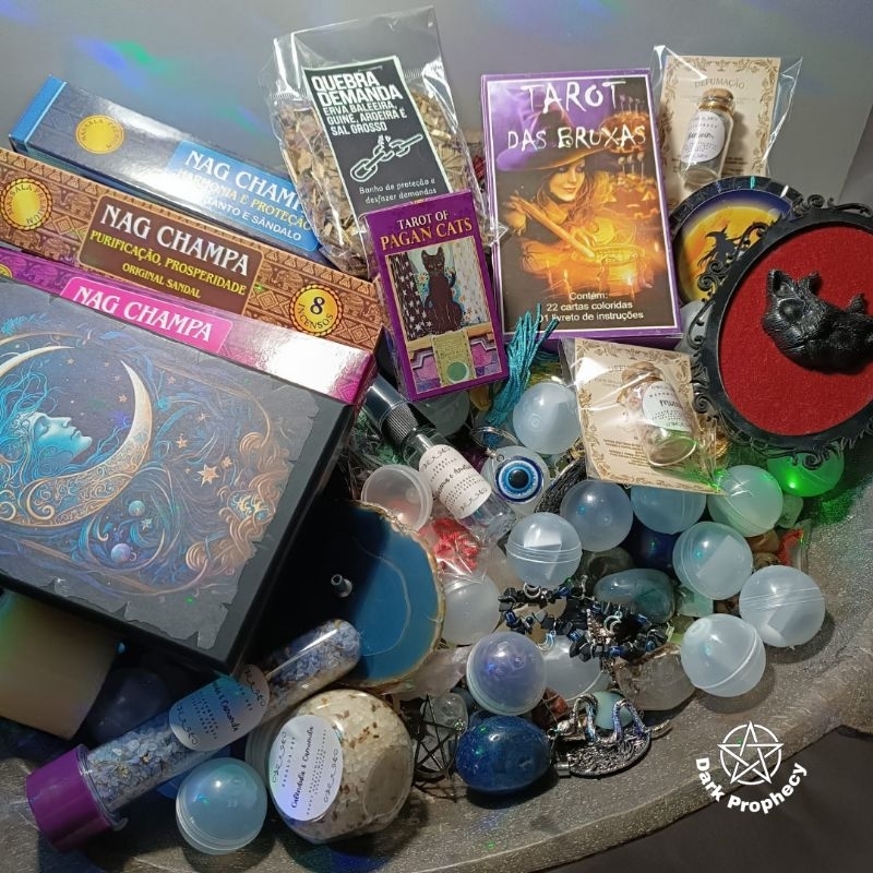 Caldeirão da Sorte Dark Prophecy Caixa Misteriosa Magia Acessórios Colar