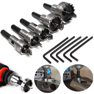 Serra Copo Metal Escovado kit 5 und 16, 18.5, 20, 25 E 30mm