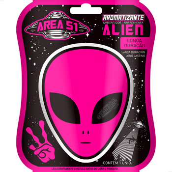 Aromatizante Miniatura Area 51 Alien Rosa Centralsul | Shopee Brasil
