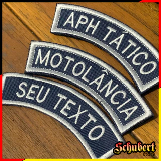 Patch Bordado Tarja Manicaca Ombro Texto Customizado - 12 ou 14cm