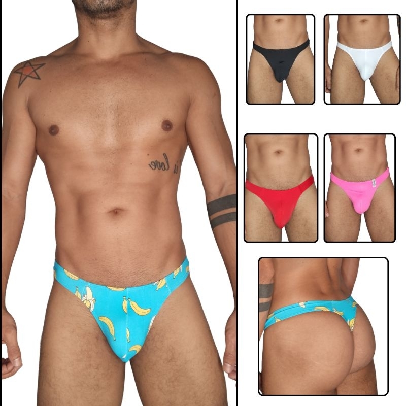 cueca fio dental thong cores diversas