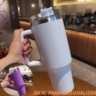 Caneca Copo Térmico Inox 1200ml Parede Dupla tampa Canudo semelhante copo quencher stanley