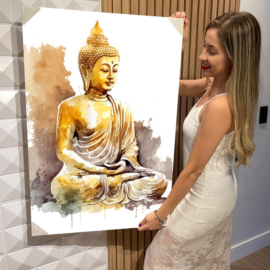 Quadro Decorativo Grande Religioso Buda Vertical Vários Modelos