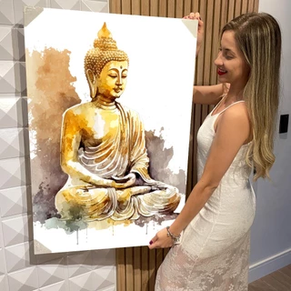 Quadro Decorativo Grande Religioso Buda Vertical Vários Modelos