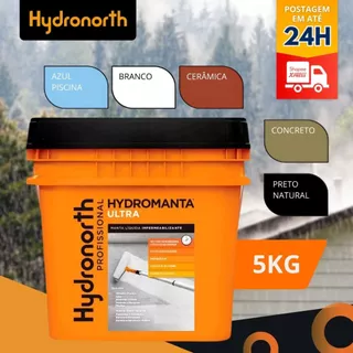 Manta Liquida Ultra Emborrachada Hydromanta Flexivel Para Lajes Telhas Parede Balde 5kg - Hydronorth