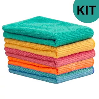 Kit 30 Panos De Limpeza Microfibra alta absorção Multiuso