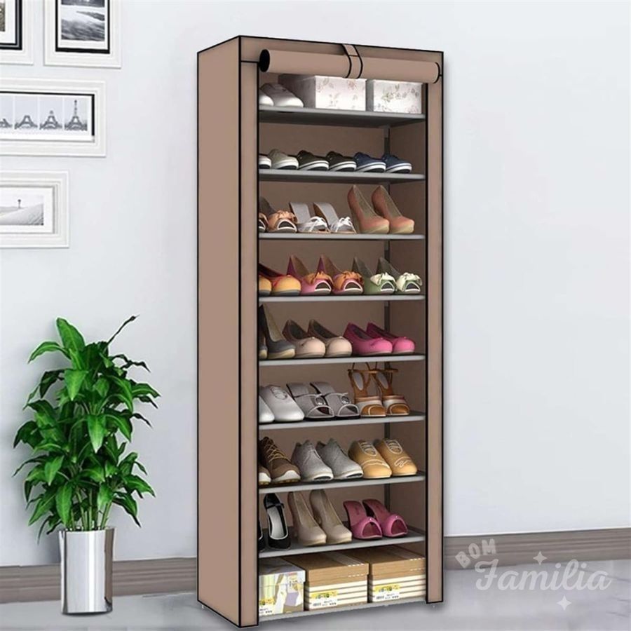 Sapateira 9 Andares Grande Capacidade Multiuso Organizador de Sapatos ...