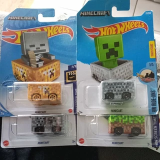 Lote Miniatura hotwheels/ Hot wheels 1/64 Minecraft temático