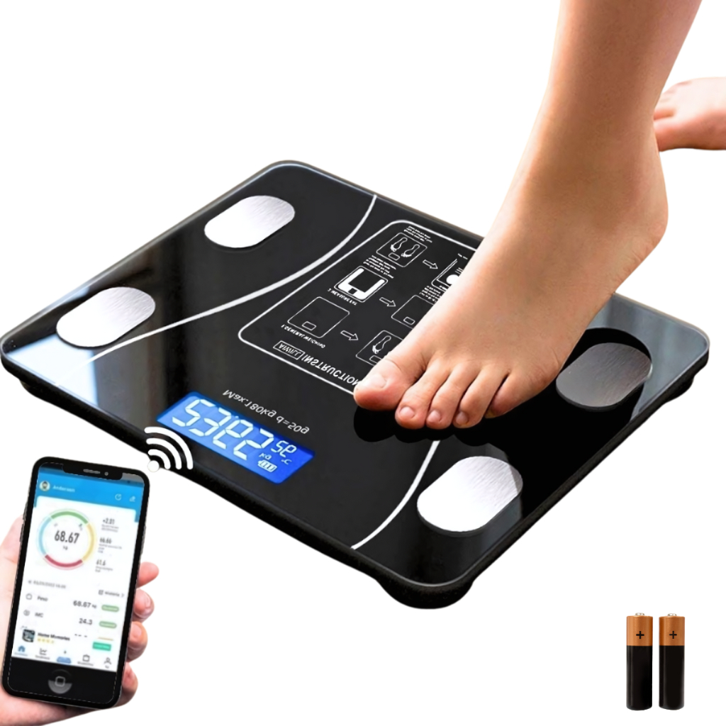 Balança Digital Corporal Bioimpedancia Profissional medidora gordura ...