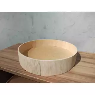 KIT Bandeja Redonda em madeira com base em MDF