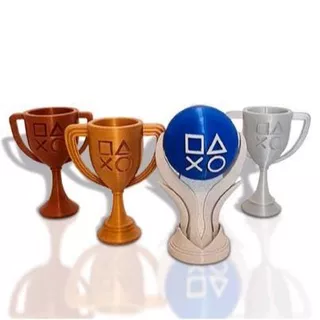 Troféus PSN com o Platina - Taça PlayStation - Impressão 3D
