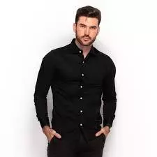 Camisa Social Masculina microfibra Preto , Branca Modelagem slim 100% Nacional