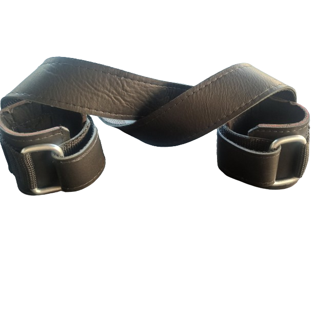 Strap Munhequeira Couro legítimo Academia Musculação