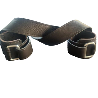 Strap Munhequeira Couro legítimo Academia Musculação