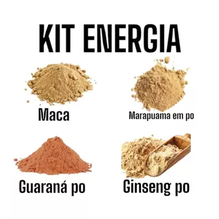 Mix Energia - Ginseng - Guaraná - marapuama - e Maca peruana - 100g de cada-