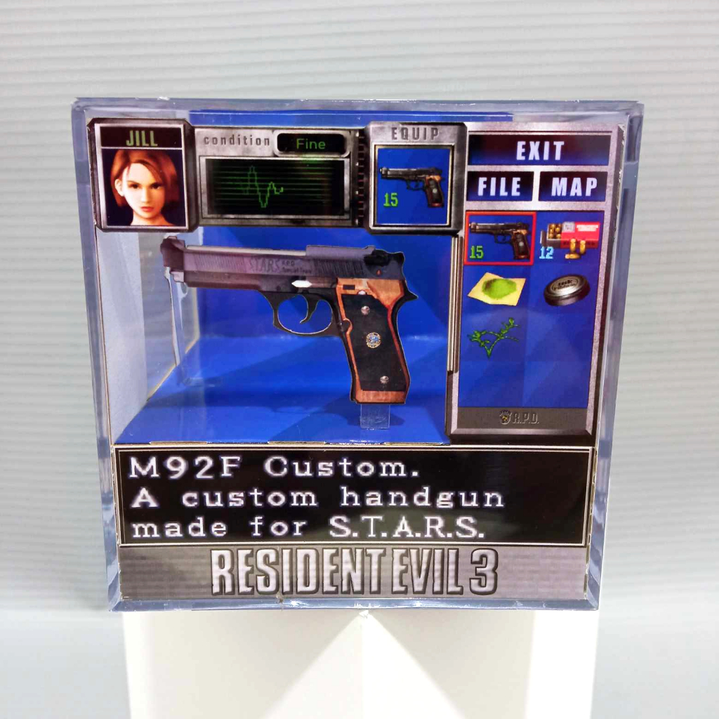 Cubo Diorama Resident Evil 3 Menu de Itens