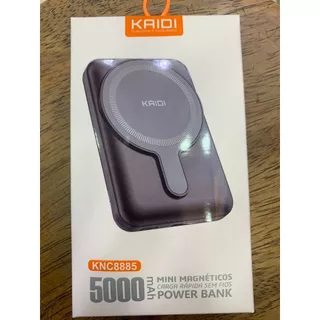 Power bank mini magnetico 5000mah KNC-8885 carga rapida e sem fios